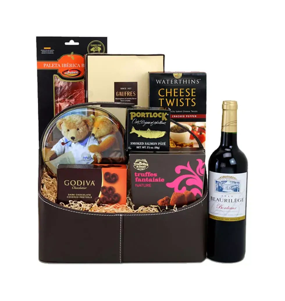 Wine and Food Gift Basket