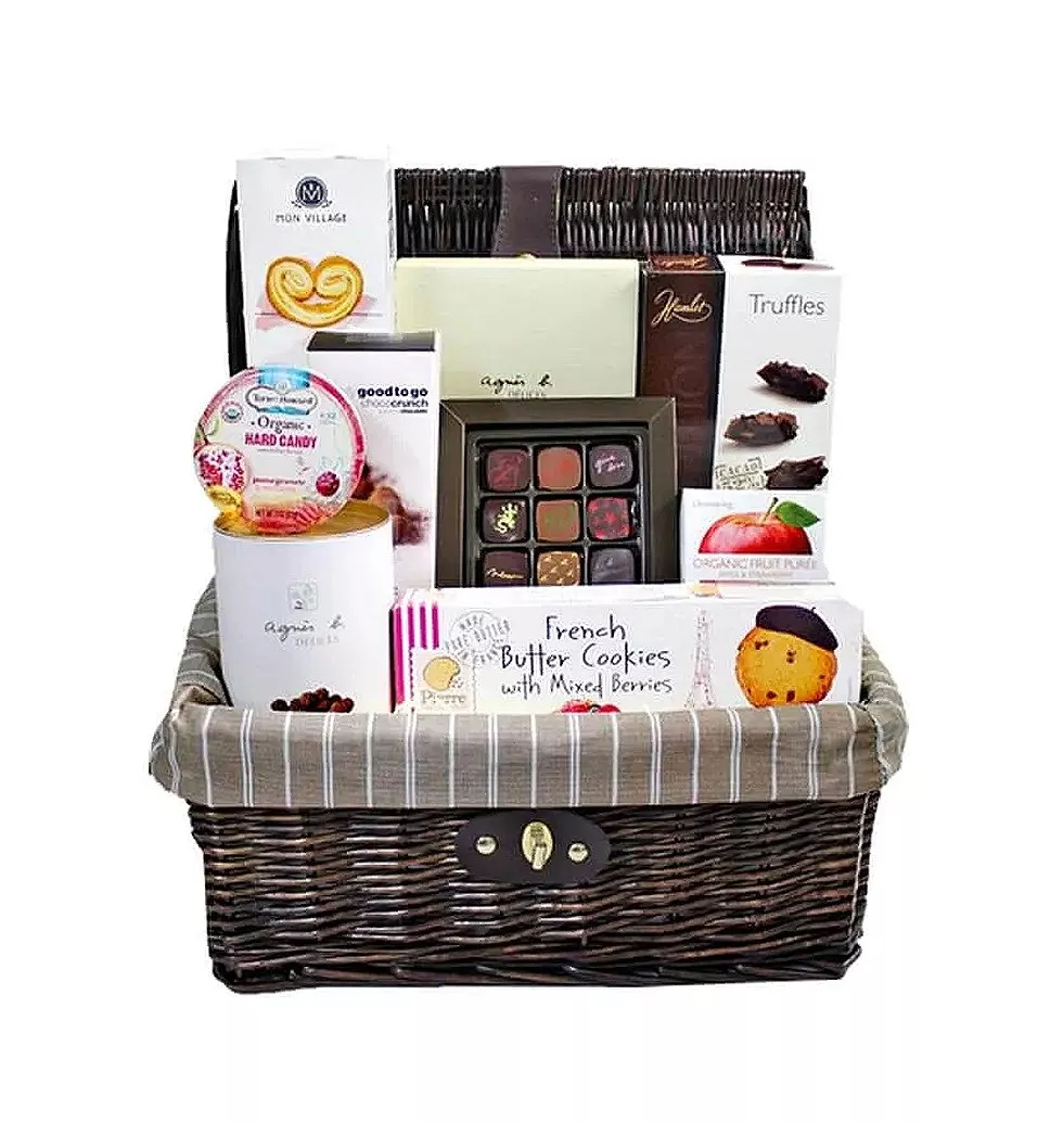 Camping trip gift basket
