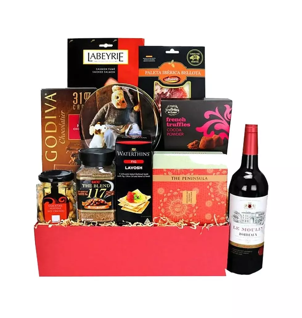 Liquor & Food Gift Basket