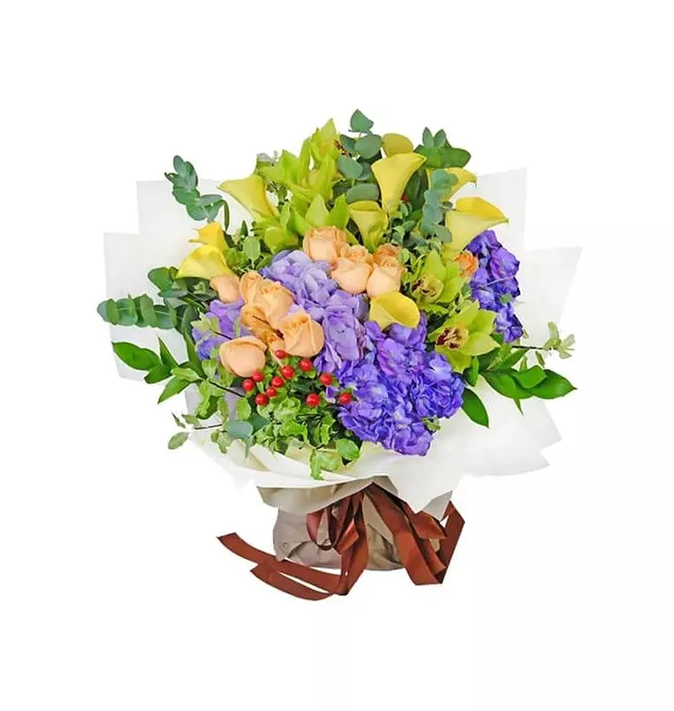 arrangement of pretty flowers