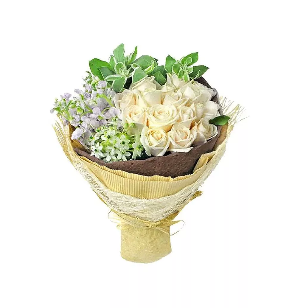 Creamy Elegance: Floral Harmony