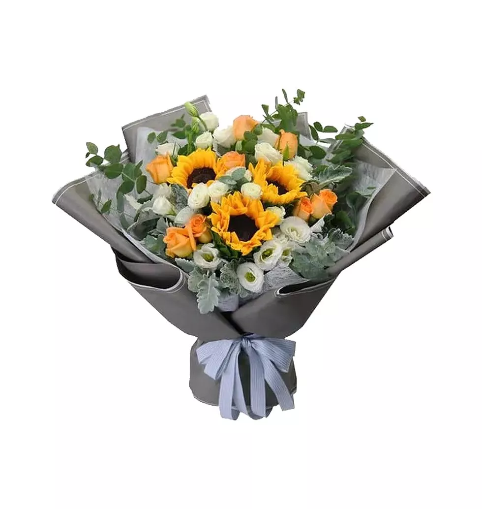 Arrangement of sunflowers.