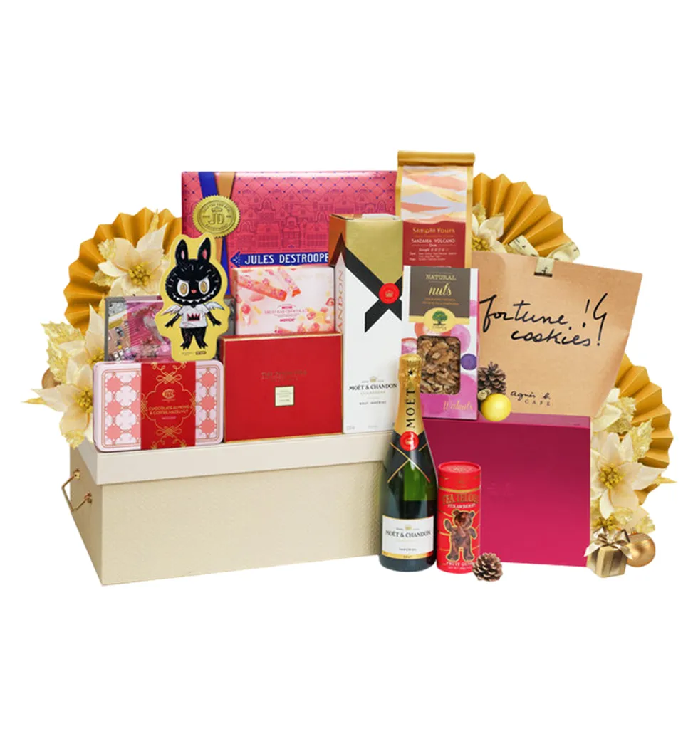 Champagne, Godiva & European Treats Set