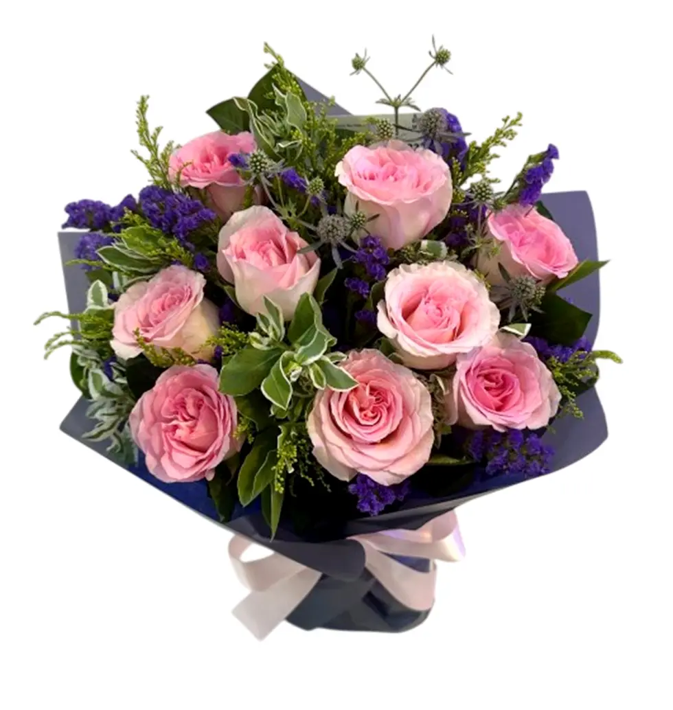 Charming Nine-Rose Floral Gift