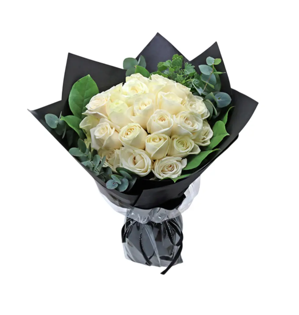 Gorgeous Bouquet of 30 White Roses