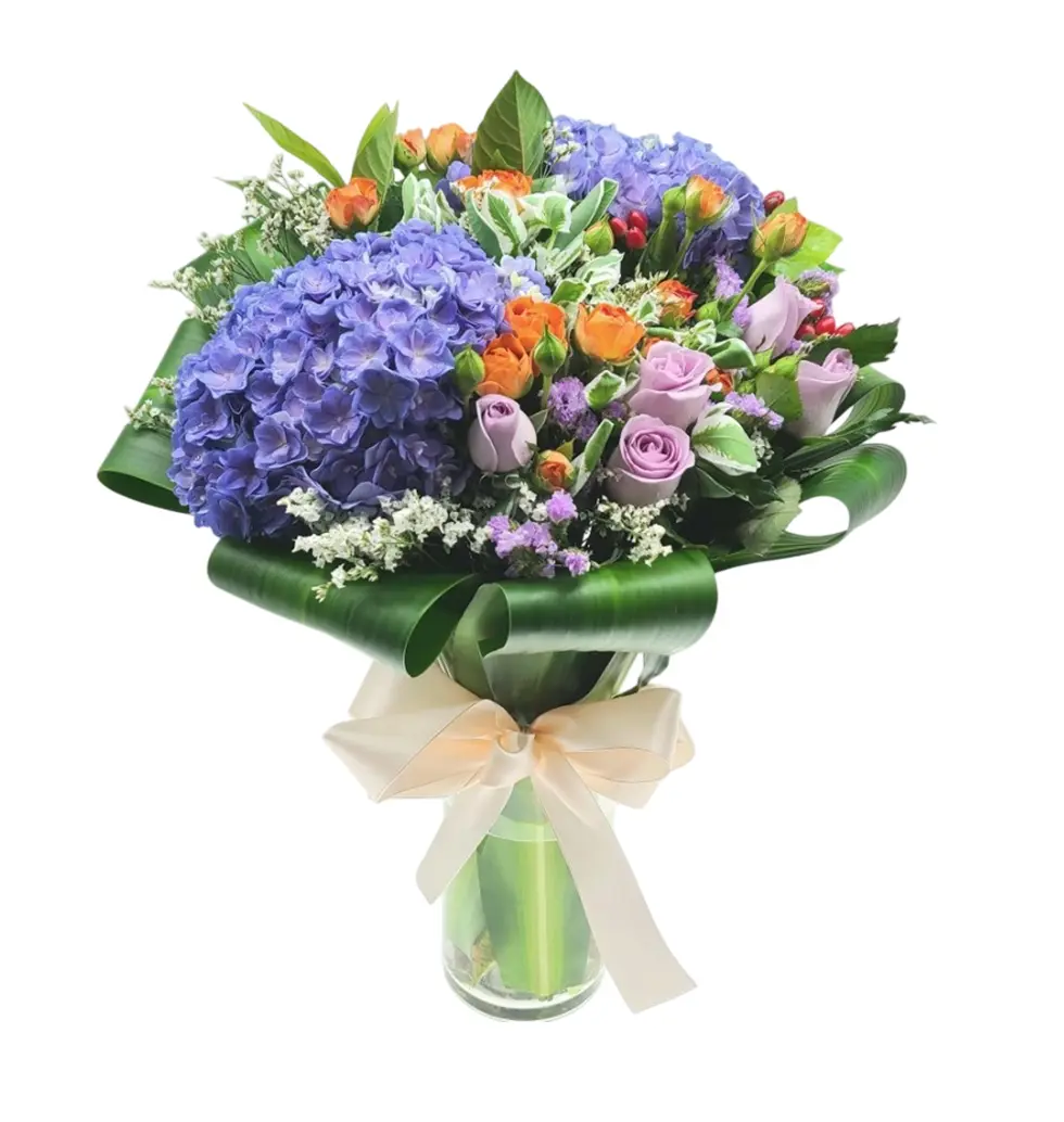 Exquisite Hydrangeas with Roses Gift