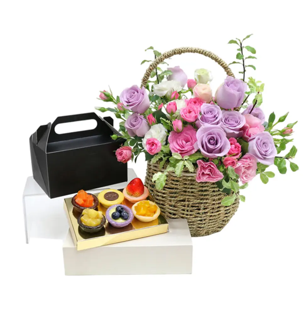 Vibrant Treats & Blooms Combo